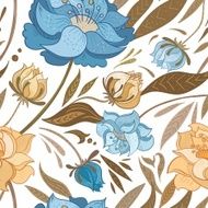Vintage Floral Vector Pattern