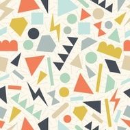 Retro 80s geometric pattern background N2
