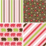 seamless patterns with fabric texture baby girl
