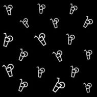 Geometric simple monochrome minimalistic vector holiday pattern cocktails N6