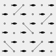 Geometric simple monochrome minimalistic vector marine pattern fish N6