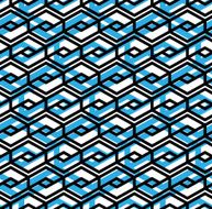 Colorful geometric overlay seamless pattern symmetric endless N2