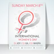 Happy Women&#039;s Day celebration flyer or banner