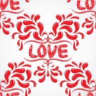 Vector petals seamless pattern element Heart resembling shapes N7