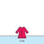 Cloak icon Protection jacket outerwear sign N5