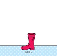 Boots icon Garden rubber shoes sign N7