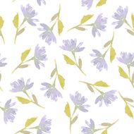 Seamless flowers pattern Watercolor N11