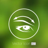 Eyelashes eyebrows vector eye icon makeup