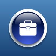 Briefcase icon vector illustration Flat design
