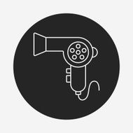 Hair dryer line icon N8