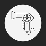 Hair dryer line icon N10