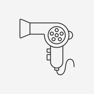 Hair dryer line icon N11