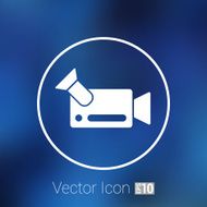 icon video camera isolated footage square camcorder