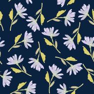 Seamless flowers pattern Watercolor N18
