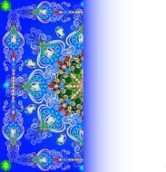 illustration background with gold pattern round gems copy space N2