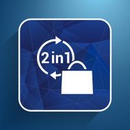 two in one product package bag Vector illustration icon N2
