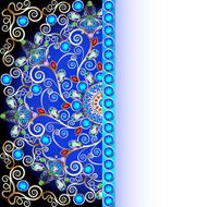 illustration background with gold pattern round gems copy space N3