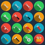 Repair icons in modern flat style