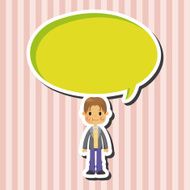 boy man cartoon theme elements N78