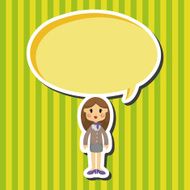 lady woman cartoon theme elements N11