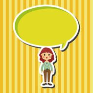 lady woman cartoon theme elements N15
