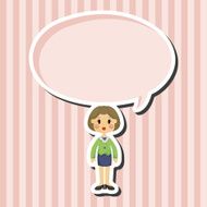 lady woman cartoon theme elements N17