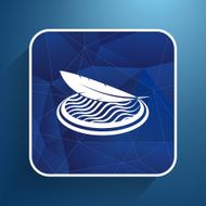 icon fabric button isolated soft white symbol luxury upholstery N2