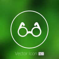 Vector Round Glasses Icon Symbol vision specs decoration