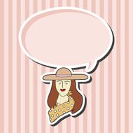paris woman theme elements vector eps N4