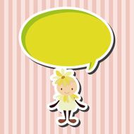 flower elf theme elements vector eps N15