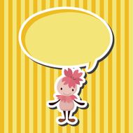 flower elf theme elements vector eps N18