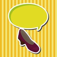 High-heeled shoes style theme elements vector eps N6