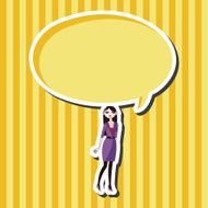lady girl cartoon theme elements N67
