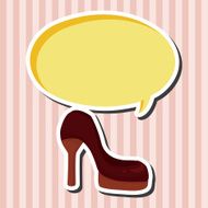 High-heeled shoes style theme elements vector eps N7