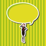 lady girl cartoon theme elements N69