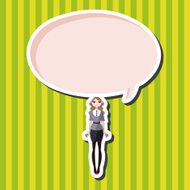 lady girl cartoon theme elements N70