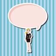 lady girl cartoon theme elements N71