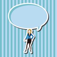 lady girl cartoon theme elements N73
