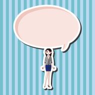 lady girl cartoon theme elements N74