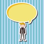 boy man cartoon theme elements N83