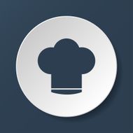 Chef cap vector icon N6