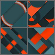 Set of banner templates with abstract background N16