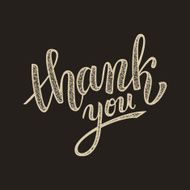 Thank you handwritten vector illustration brush pen lettering N3