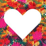 Heart and flowers