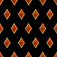 Precious stones on black background seamless pattern Vector ill