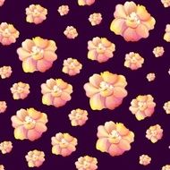 Classic wallpaper seamless vintage flower pattern