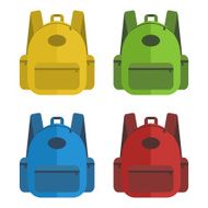 Set of closed school bags in different colour N2
