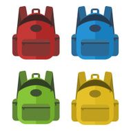 Set of open school bags in different colour N2
