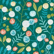 Awesome seamless pattern made of roses and leaves