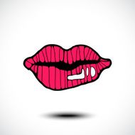 Vector Sexy Red lips